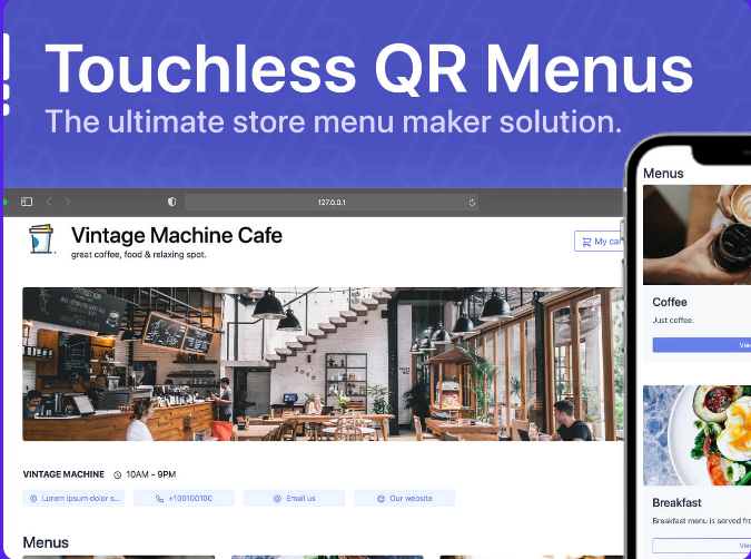 66qrmenu - Touchless QR Code Menus