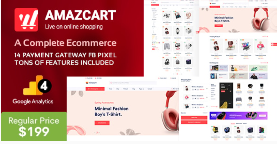 AmazCart - Laravel Ecommerce System CMS Multi-Vendor