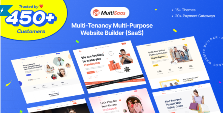 MultiSaas - Multi-Tenancy Multipurpose Website Builder (Saas)