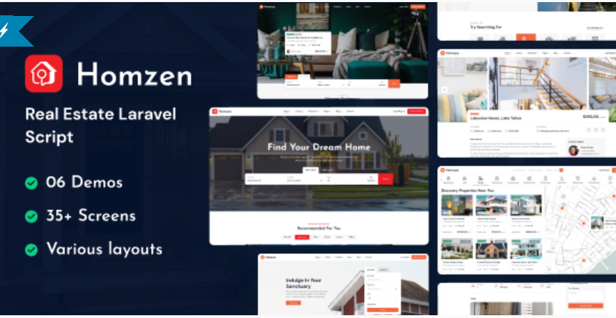 Homzen - Laravel Real Estate Agency Portal Multilingual